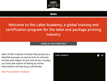 Tablet Screenshot of label-academy.com